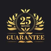 25 Months Guarantee Logo vector,  25 Months Guarantee sign symbol vector