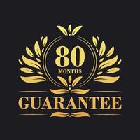 80 Months Guarantee Logo vector,  80 Months Guarantee sign symbol vector