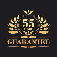 55 Months Guarantee Logo vector,  55 Months Guarantee sign symbol vector