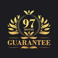 97 Months Guarantee Logo vector,  97 Months Guarantee sign symbol vector