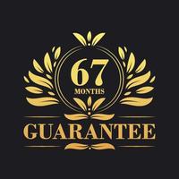 67 Months Guarantee Logo vector,  67 Months Guarantee sign symbol vector