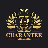 75 Months Guarantee Logo vector,  75 Months Guarantee sign symbol vector