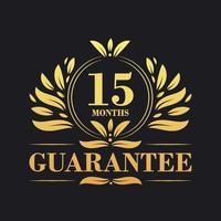 15 Months Guarantee Logo vector,  15 Months Guarantee sign symbol vector