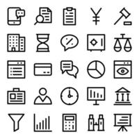 Outline icons for Market and economics. vector