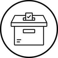 votación caja vector icono estilo