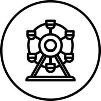 Ferris Wheel Vector Icon Style