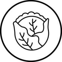 Cabbage Vector Icon Style