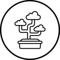 bonsai vector icono estilo