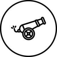 Cannon Vector Icon Style