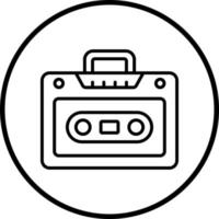 Cassette Player Vector Icon Style