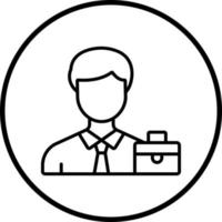Business Man Vector Icon Style