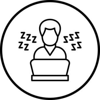 perezoso trabajo vector icono estilo