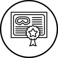 Diving Certificate Vector Icon Style