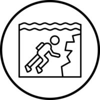 Wall Diving Vector Icon Style