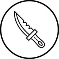 Diving Knife Vector Icon Style