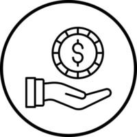 Receive Money Vector Icon Style