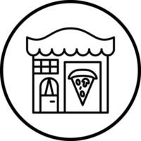 Pizza tienda vector icono estilo