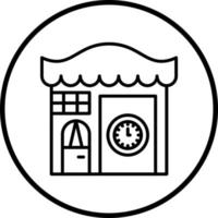 Clock Shop Vector Icon Style