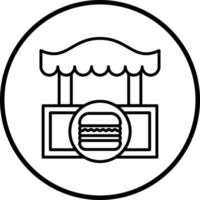 Burger Shop Vector Icon Style