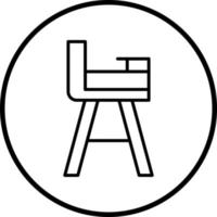 alto silla vector icono estilo