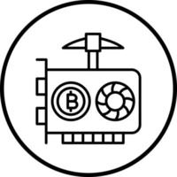 GPU Mining Vector Icon Style