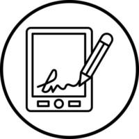 Digital Signature Vector Icon Style