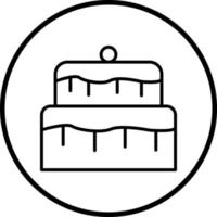 Two Layered Cake Vector Icon Style