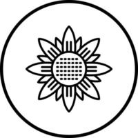 girasol vector icono estilo