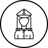 Marine Female Vector Icon Style