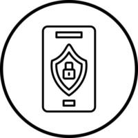Mobile Security Vector Icon Style