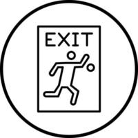 Emergency Exit Vector Icon Style