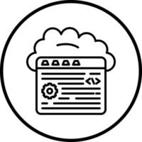 Vector Design Cloud Coding Vector Icon Style