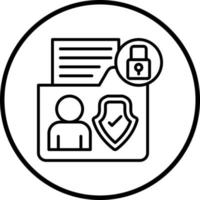 Sensitive Personal Data Vector Icon Style