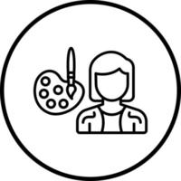 Conservator Female Vector Icon Style