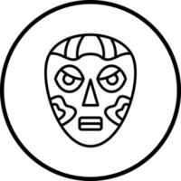 africano máscara vector icono estilo