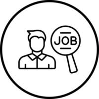 Vector Design Job Search Vector Icon Style