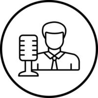 Broadcaster Vector Icon Style