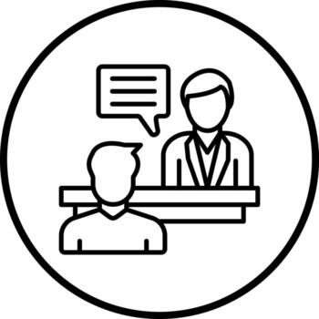vector diseño en persona entrevista vector icono estilo