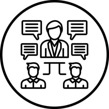 Vector Design Group Interview Vector Icon Style