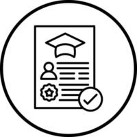 Academic Record Vector Icon Style