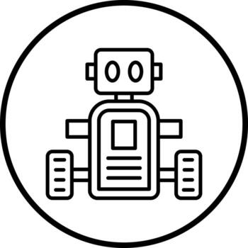 Vector Design Mobile Robot Vector Icon Style