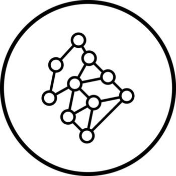 vector diseño neural red vector icono estilo