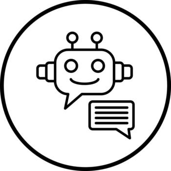 Robot Assistant Vector Icon Style