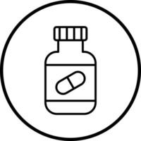 vector diseño pastillas botella vector icono estilo