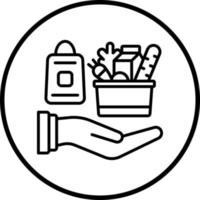 Groceries Delivery Vector Icon Style