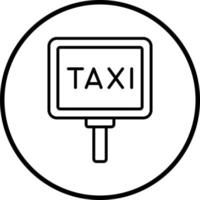 Vector Design Taxi Signal Vector Icon Style