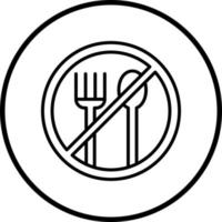 Vector Design No Food Vector Icon Style