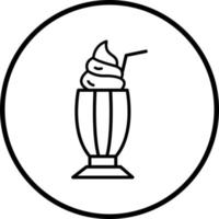 Vector Design Milkshake Vector Icon Style
