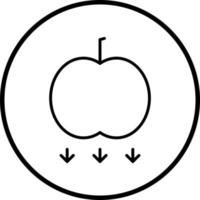 Vector Design Falling Apple Vector Icon Style