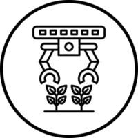 Vector Design Agricultural Robot Vector Icon Style